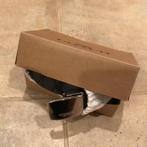 Men’s Coach “CC” canvas/leather reversible belt - Picture 3 of 16